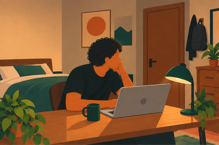 Illustration of people working together in Medellín with Taavo — Sometimes you want company, not an event.